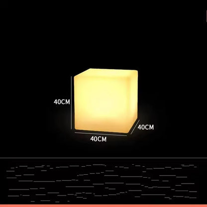 Outdoor Remoter Controlled LED Light-emitting Cube Seat 16 Colors KTV Bar Stools Rechargeable Desktop Night Lamp Waterproof