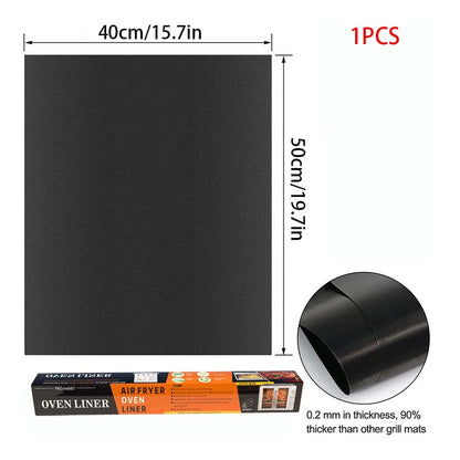 BBQ Grill Mat Non-stick Reusable Heat Resistant Extra Thick Pad Oven Liners Baking Mats Easy Clean Kitchen Outdoor Barbecue Tool