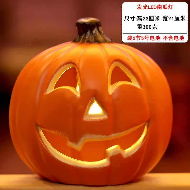 Halloween Glowing Pumpkin Decor LED Triple Layer Light Up Pumpkin Decor Battery Powered Festival Theme Home Party Decorations