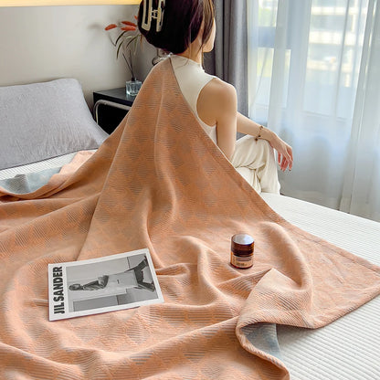 100% Cotton Blanket for Bed Breathable Lightweight Throws Blanket Soft Cozy Home Decoration Large Bed Cover Boho Towel Blankets