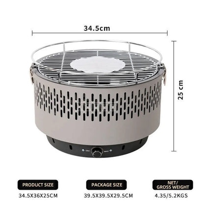Tea Brewing Campfire Grill, Portable Outdoor Barbecue Fire Pit, Multi Purpose Household Camping Stove