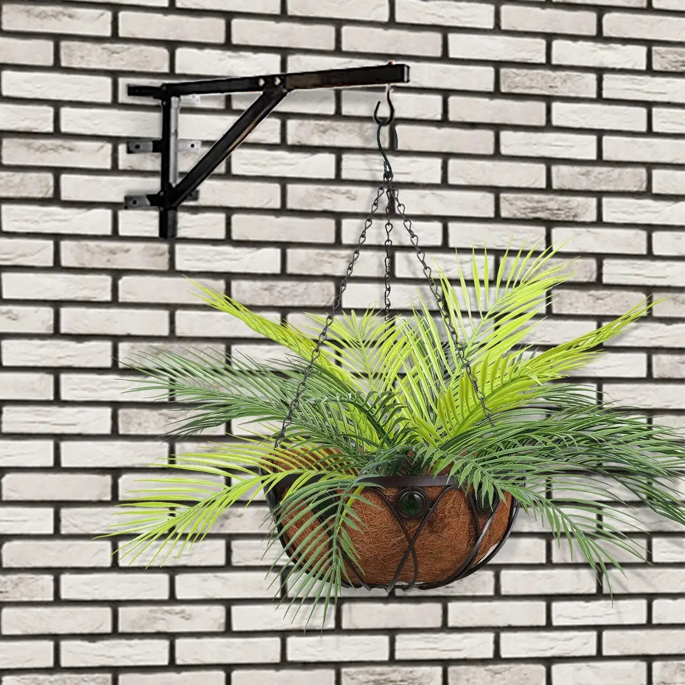 Artificial Tropical Plants 20.47 in Fake Palm Plant Branch Green Leaves for Home Garden Office Jungle Carnival Decoration