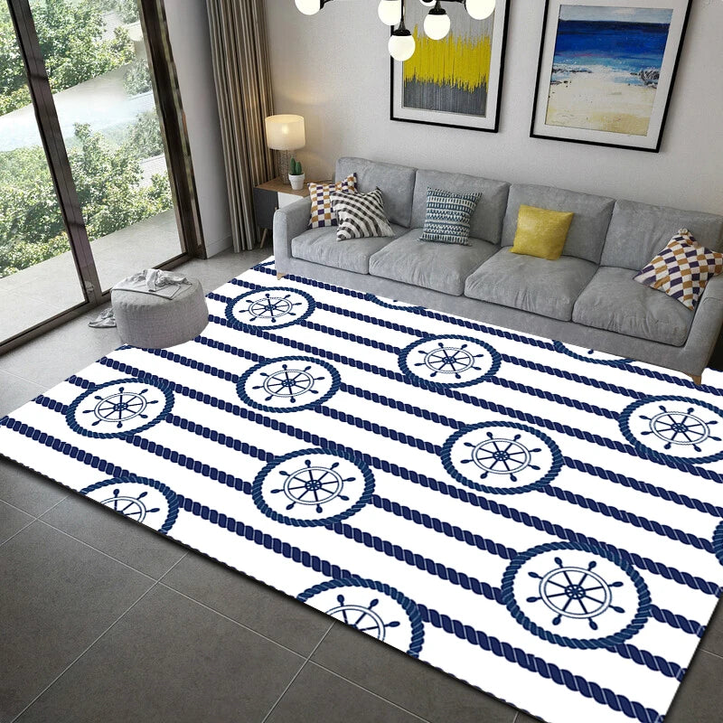 Nautical style rugs kids mats bedroom kitchen     living    bath