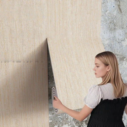 Stone Textured Imitation Roman Travertine Slate Wallpaper Self Adhesive Thickened Stretchable Flexible Wall Sticker Decoration.