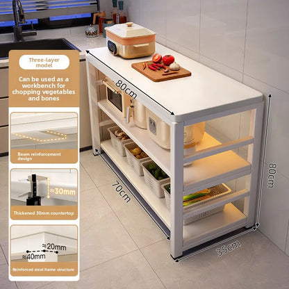 Kitchen Storage Shelf Metal Frame Organizer Stand for Microwave Oven Pantry Furniture for Home Dining Room Restaurant