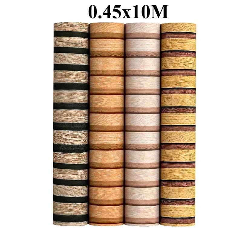Self Adhesive Wall Paneling Peel and Stick 3D Wallpaper Waterproof Bedroom Feature Wall Decor Faux Wood Slat Design