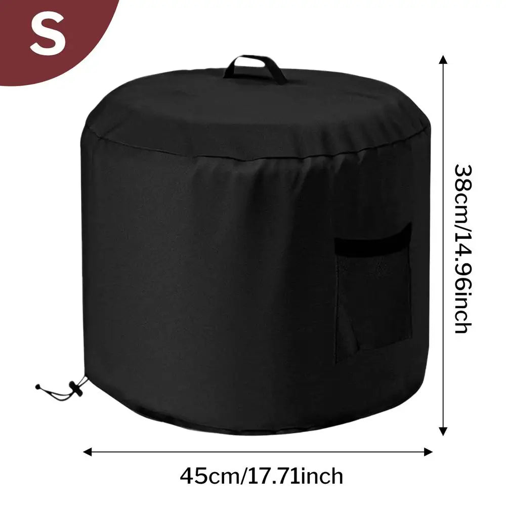 Outdoor Fire Pit Cover Waterproof Outdoor Round Fire Pit Cover Weatherproof Oxford Fabric Protector For Barbecue Bonfire