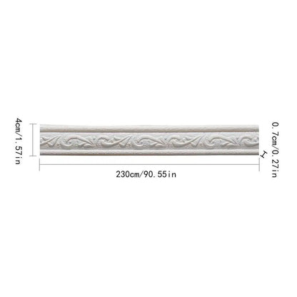 Self Adhesive Wall Border Strip Waterproof Wall Trim Line Wallpaper Skirting Border 3D Decor TV Background Wall Sticker for Home