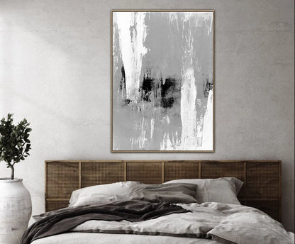 Mhemyo Large White and Gold Abstract Oil Painting Textured Minimalist Wall Art Handmade Luxury Canvas Modern Neutral Home Decor