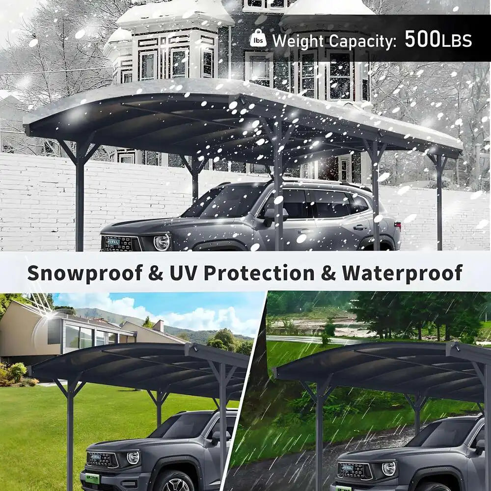Outdoor Polycarbonate Door Awning Window Canopy Porch Rain Shield UV Protection Patio Cover Aluminum Frame Modern Front Door