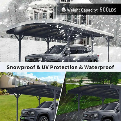 Outdoor Polycarbonate Door Awning Window Canopy Porch Rain Shield UV Protection Patio Cover Aluminum Frame Modern Front Door
