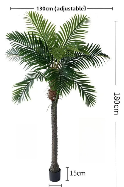 Coconut Tree Palm Tree 180cm/220cm/250cm/300cm Stimulation Indoor/outdoor Hotel Decorative Artificial Plants（without coconuts）