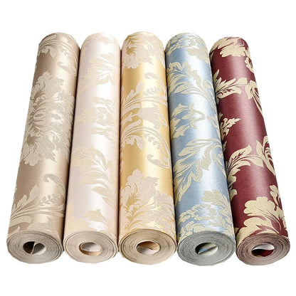 European Style Non-woven Wallpaper Bedroom Living Room Sofa TV Background Wall 3D Embossed Wallpaper