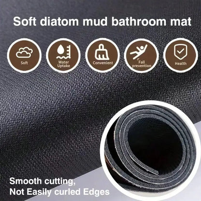 New Modern Kitchen & Bath Rugs with Black Base and Geometric Line Patterns, Non-Slip, Absorbent & Easy to Clean.