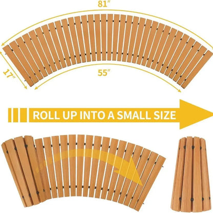 NonSlip Wooden Garden Pathway Decorative Solid Wood Outdoor Walkway Weatherproof Easy Installation Garden Walkway Beach