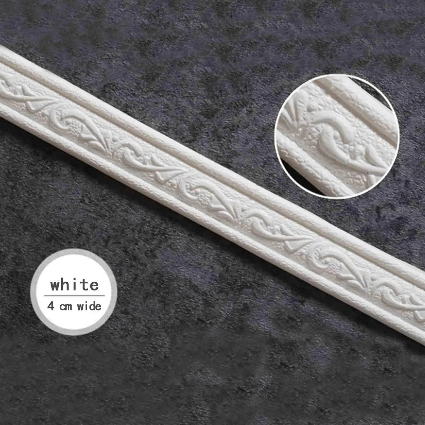 Self Adhesive Wall Border Strip Waterproof Wall Trim Line Wallpaper Skirting Border 3D Decor TV Background Wall Sticker for Home