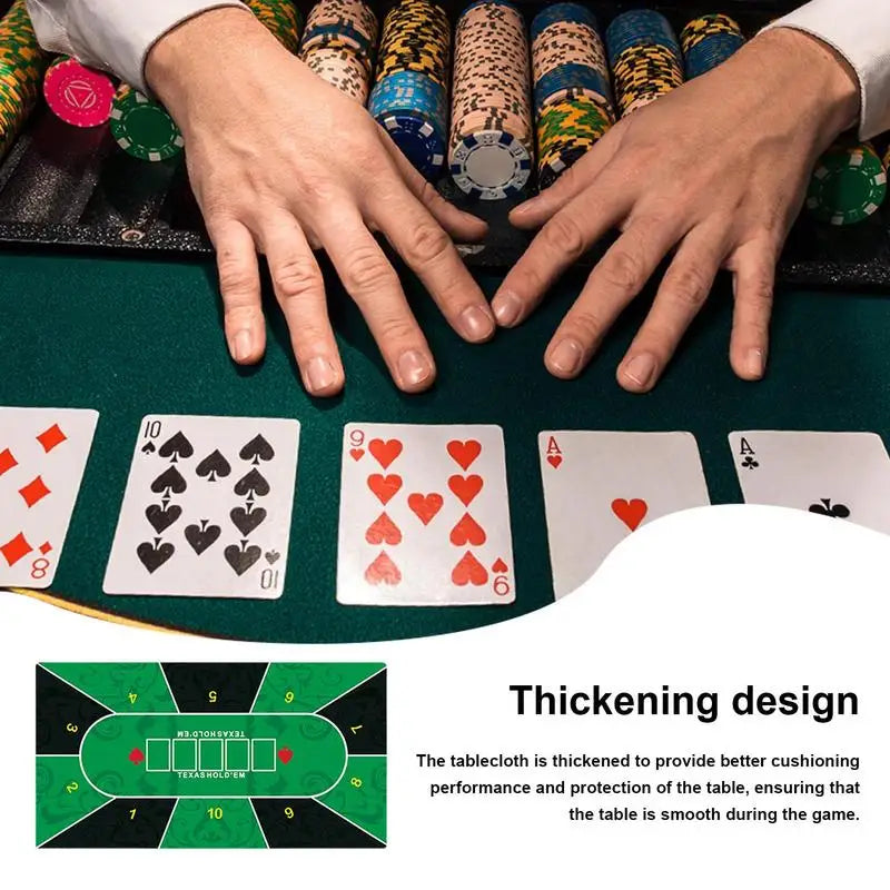 Poker Table Mat Poker Game Tablecloth Rubber Layout Mat Tabletop Holdem Mat For Home Entertainment Board Game Rooms Friend
