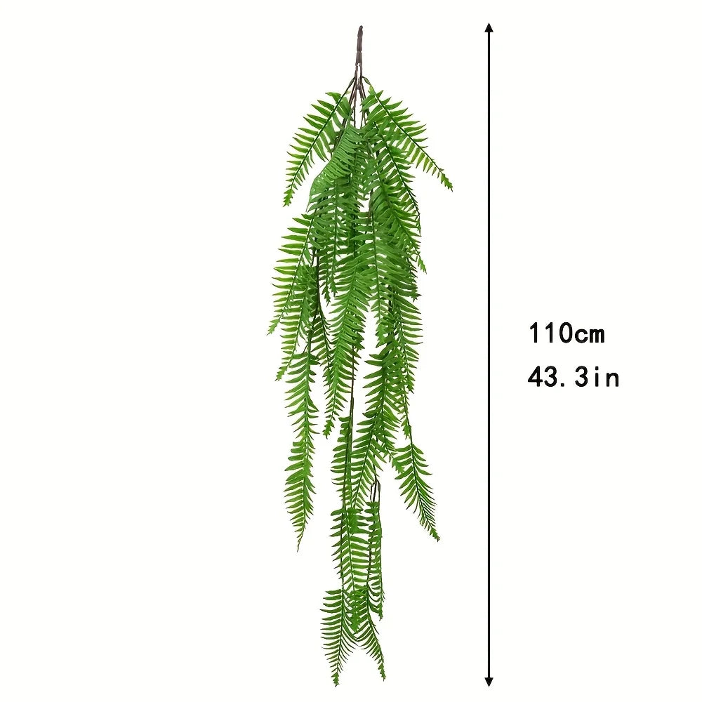 Artificial Hanging Plants 3.3ft Fake Hanging Fern Vines with 30 Leaves Wall Decor Greenery for Home Wall Outdoor Indoor Decor