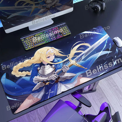 Anime Many Exquisite Wallpaper Sword Art Online SAO Mouse Pad Pretty Asuna Mousepad Non-slip Wear-resistant Game Large Desk Mats