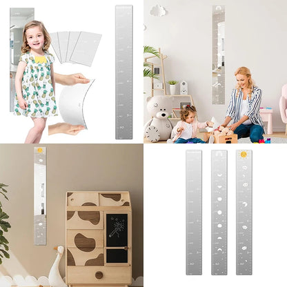 Children's Wall Growth Chart Wall Mirror Growth Chart Ruler Height Measurement Wall Sticker Wallpaper Children's Room Decoration