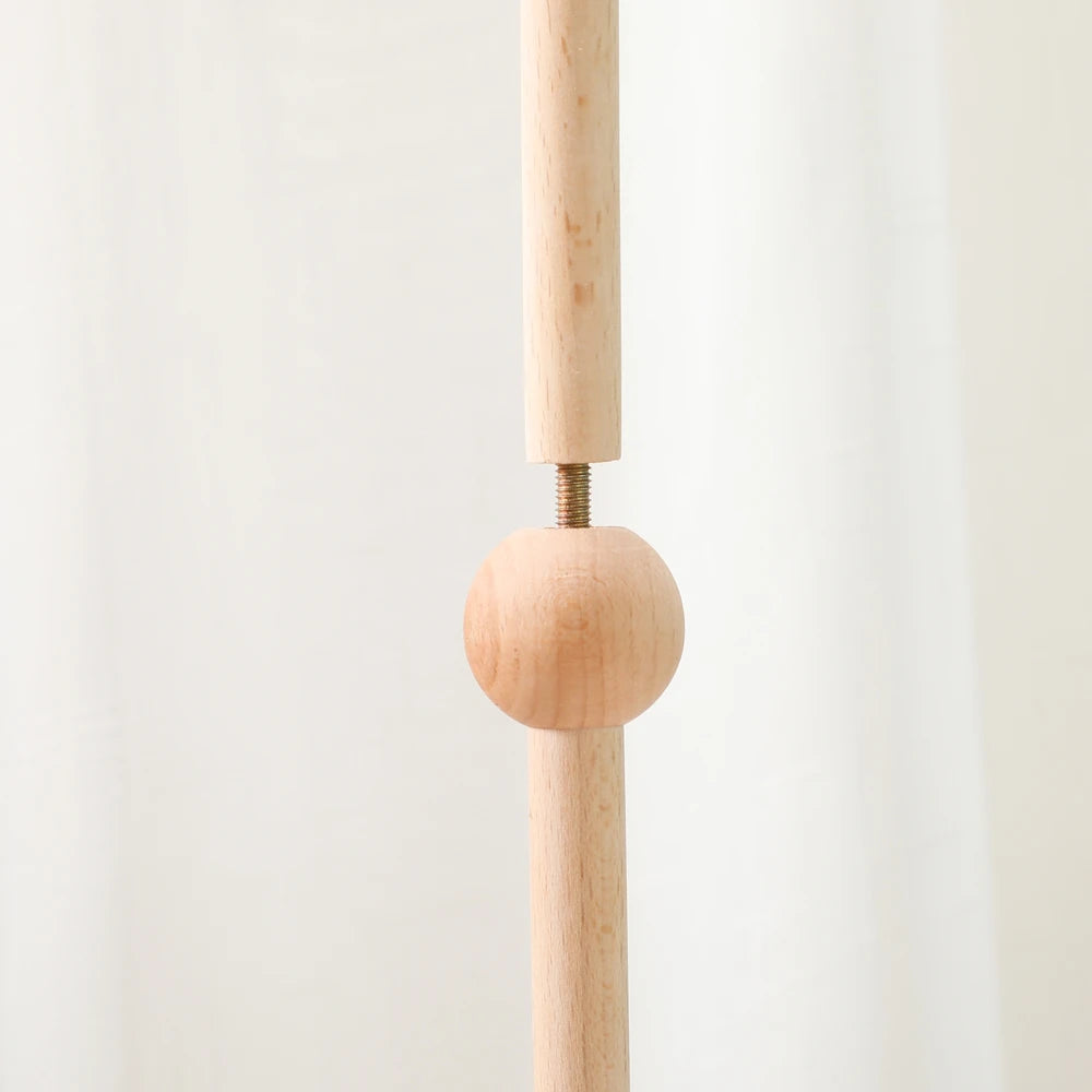 Crib Mobile Bed Bell Wooden Bracket Baby 0-12 Months Wooden Mobile Hanging Rattles Toy Holder Decorative Accessories Arm Bracket
