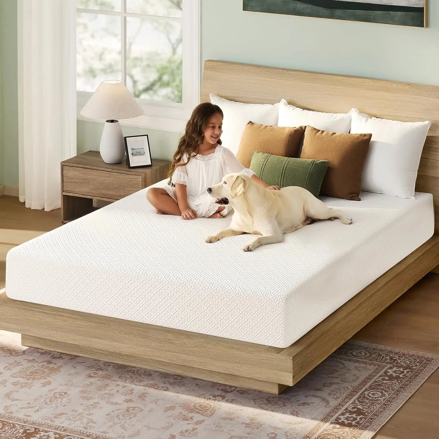 Mattress, 6 Inch Gel Memory Foam Mattress in a Box, Fiberglass Free, Breathable for Cooler Sleep, Customized