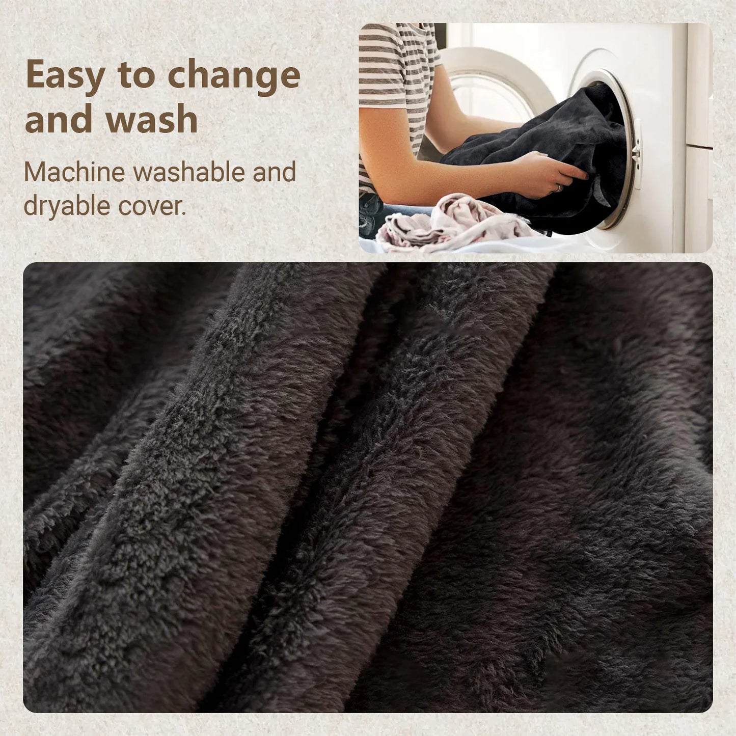 100CM×100CM×60CM, adult beanbag chair with padded beanbag inside, memory foam chair, soft flannel washable cover, ideal reading seat for bedrooms and dorms.