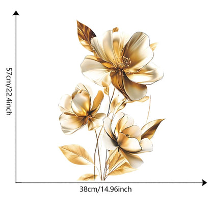 1PCS Flowers Wall Stickers Aesthetic Home Decoration Removable Wallpaper Living Room Modern Art Mural