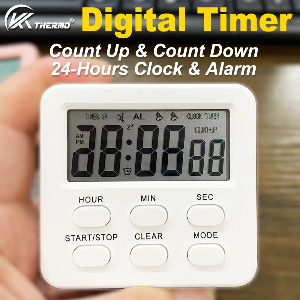 Multifunctional Kitchen Timer, Alarm Clock, Home Cooking, Practical Supplies, Kitchen Tools, Camping, New