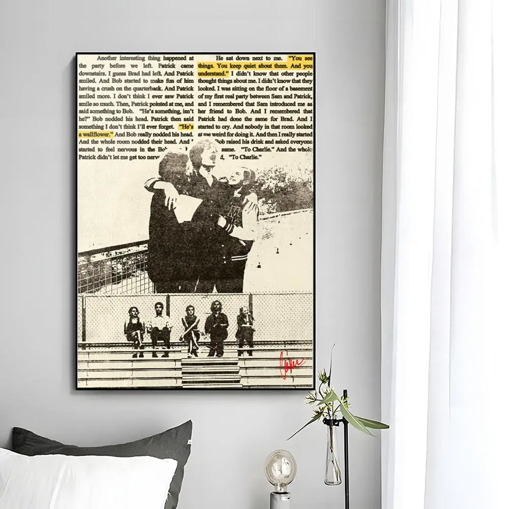 Classic Movie T-The Perks Of Being A Wallflower Poster HD art sticky wall waterproof home bedroom bar aesthetic decoration