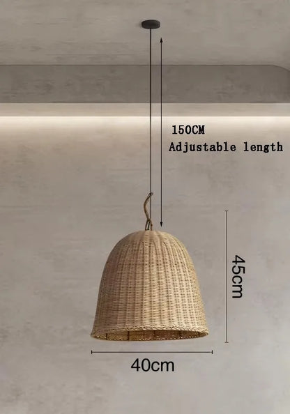 Bamboo Pendant Lamp Wabi Sabi Style Japanese Living Room Retro Lamp Chinese Homestay Bedroom Tea Room Zen Restaurant Lighting