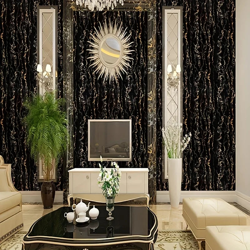 Oil-Proof and Waterproof Marble Wallpaper, Self-Adhesive Home Renovation Decorative Sticker