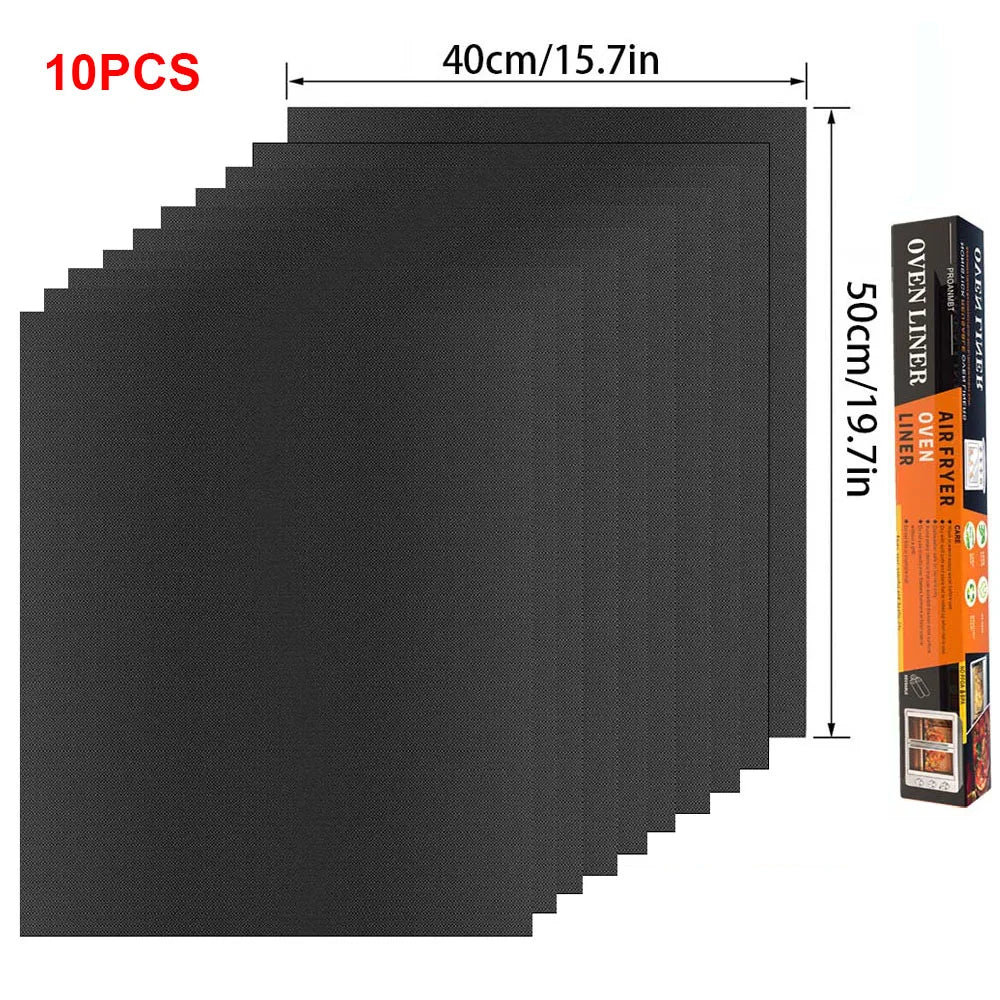 BBQ Grill Mat Non-stick Reusable Heat Resistant Extra Thick Pad Oven Liners Baking Mats Easy Clean Kitchen Outdoor Barbecue Tool