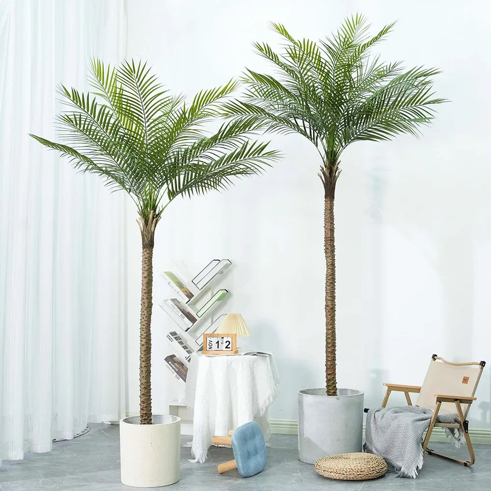 Large Artificial Coconut Tree 200CM To 240CM Fake Palm Tree Tropical Simulation Plant Outdoor Indoor Home Garden Decoration