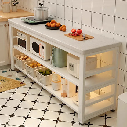 Kitchen Storage Shelf Metal Frame Organizer Stand for Microwave Oven Pantry Furniture for Home Dining Room Restaurant