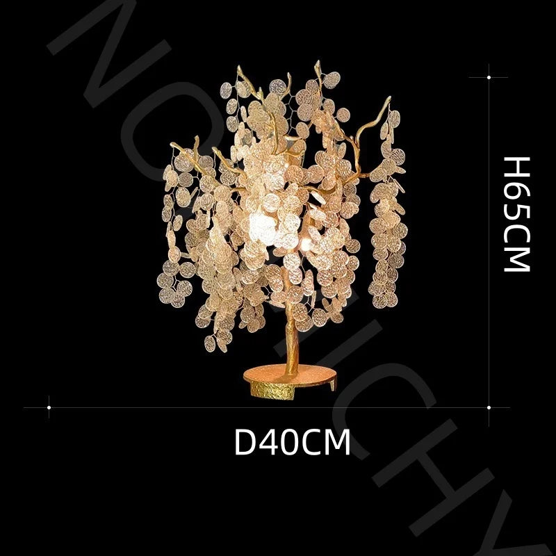 Post-Modern Living Room Bedroom Bedside Lamp Light Luxury Floor Lamp Creative Tree Crystal Branch Art Decorative Lamps Lustre