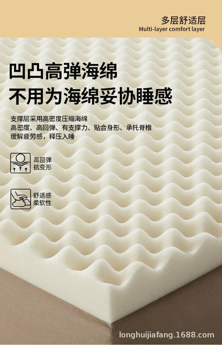 Latex Memory Foam Mattress Soft Pad for Home Bedroom Student Dormitory Bunk Bed Single Tatami Rental Housing Special Use