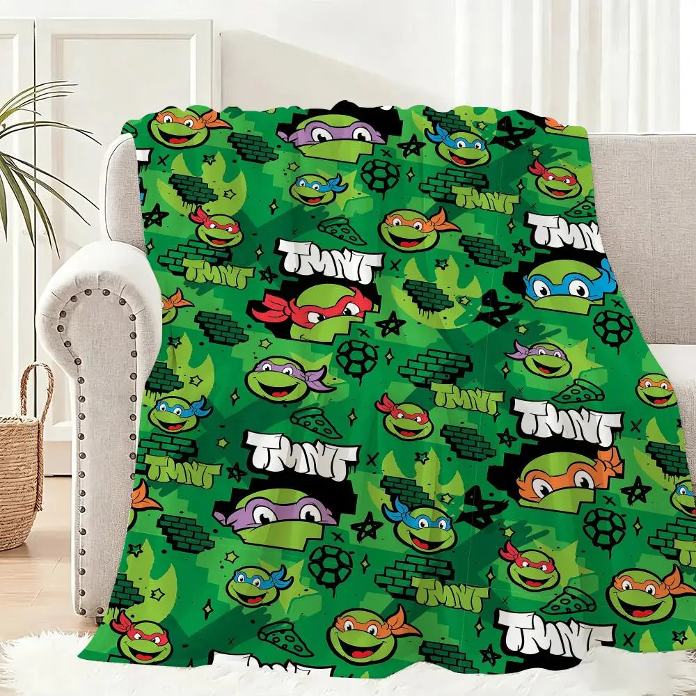 Mutant and Ninja Turtles Throw Lightweight 240g Flannel Blanket Soft Skin-friendly for Summer Cooling