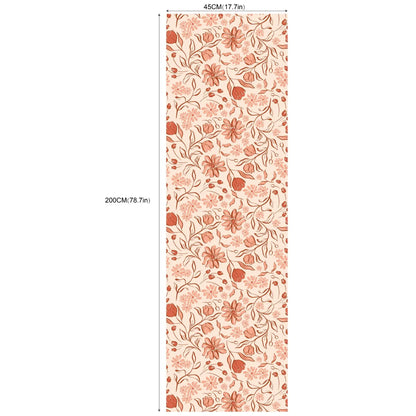 2m/3m Self Adhesive Wallpaper Rural Flowers Retro Plants Background Wall Paper Bedroom Entrance Renovation Wall Sticker