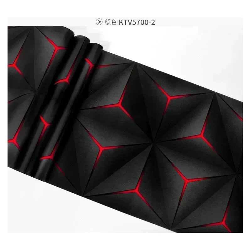 Ktv Decoration Wallpaper 3D Three-dimensional Plane Geometric Pattern Theme Box Background Wallpaper Mural Wallpaper