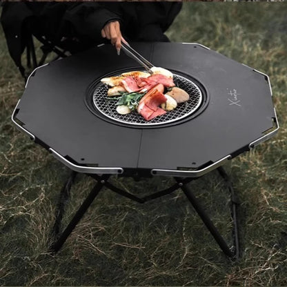 Ground Lounge Outdoor Table Designer Black Dining Camping Outdoor Table Garden Patio Set Di Mobili Da Giardino Outside Furniture
