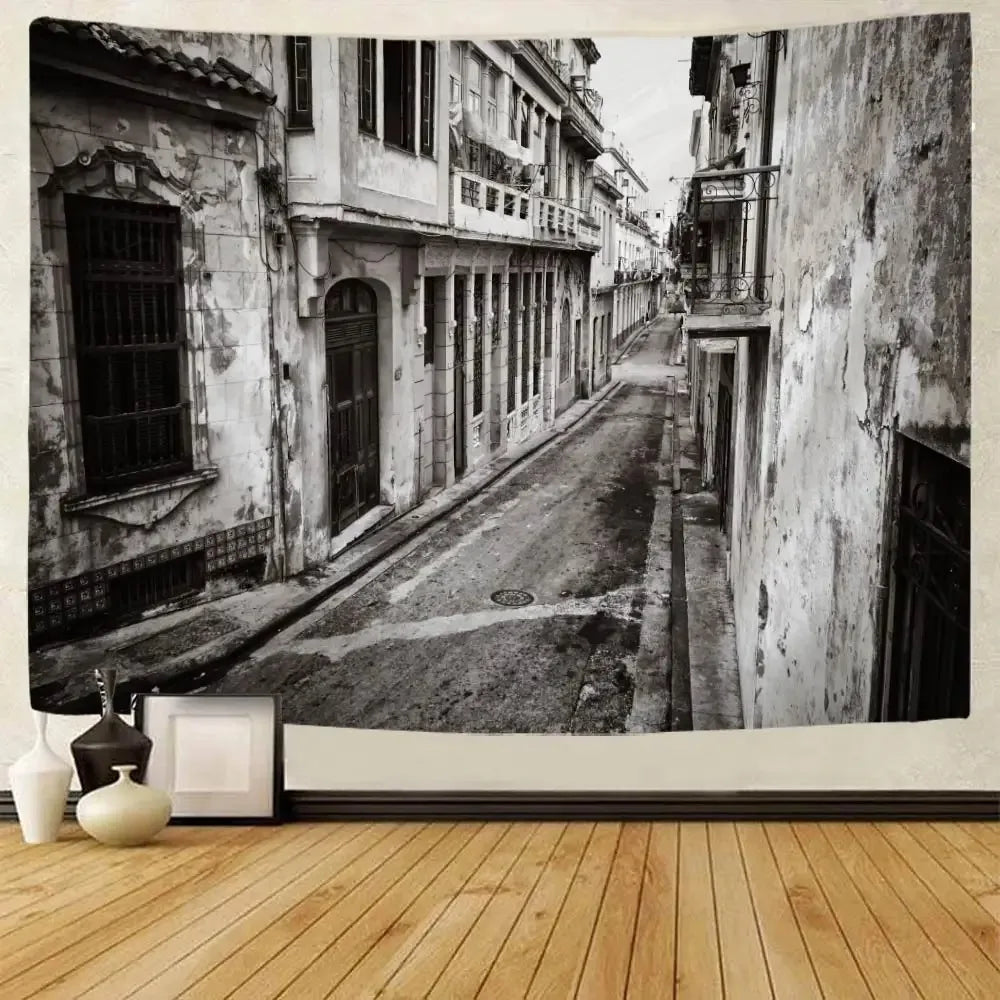 Bohemian Home Wall Decor Living Room Art Hanging Cloth Large Printed Tapestry Retro Town Garden Landscape Wall Hanging