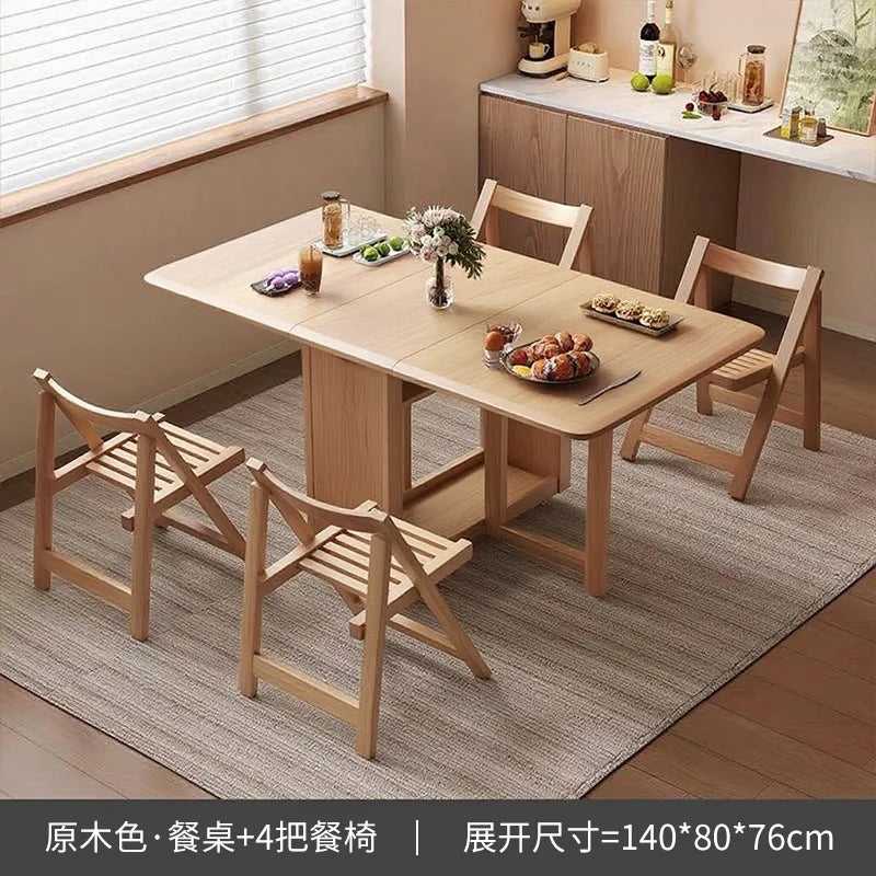 Rustic Dark Dining Tables Folding Nordic Modern Multifunctional Dining Tables Elegant Vintage Table A Manger Pliante Furnitures