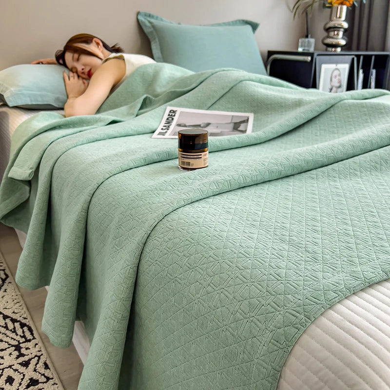 100% Cotton Blanket for Bed Breathable Lightweight Throws Blanket Soft Cozy Home Decoration Large Bed Cover Boho Towel Blankets