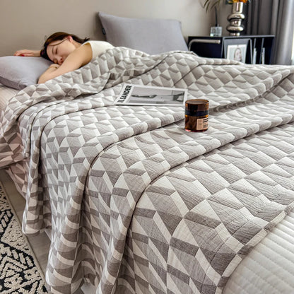 100% Cotton Blanket for Bed Breathable Lightweight Throws Blanket Soft Cozy Home Decoration Large Bed Cover Boho Towel Blankets