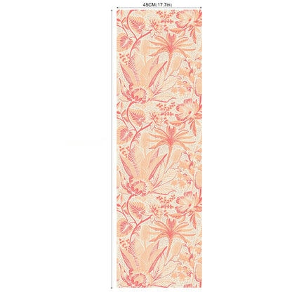 2m/3m Self Adhesive Wallpaper Rural Flowers Retro Plants Background Wall Paper Bedroom Entrance Renovation Wall Sticker