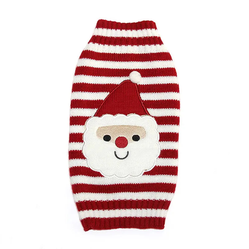 Winter Dog Sweater Christmas Deer Print Knitted Clothes Chihuahua Coat French Bulldog Jacket Puppy Warm Outfit Pet Supplies