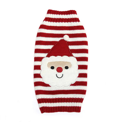 Winter Dog Sweater Christmas Deer Print Knitted Clothes Chihuahua Coat French Bulldog Jacket Puppy Warm Outfit Pet Supplies