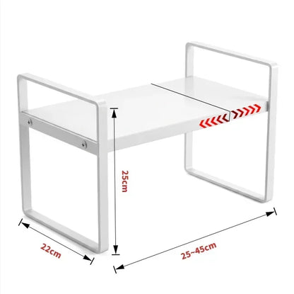 Expandable Kitchen Cabinet Organizer Multi Level Layered Storage Rack for Seasonings Dishes Spices Plates Space Saving Home