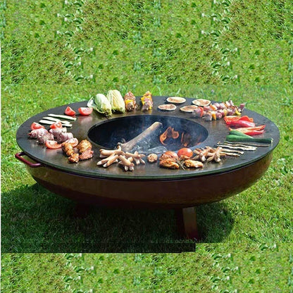 #For Outdoor round Corten Steel Fire Pit Bowl Wood Burning Water Bowl for Outdoor Entertaining